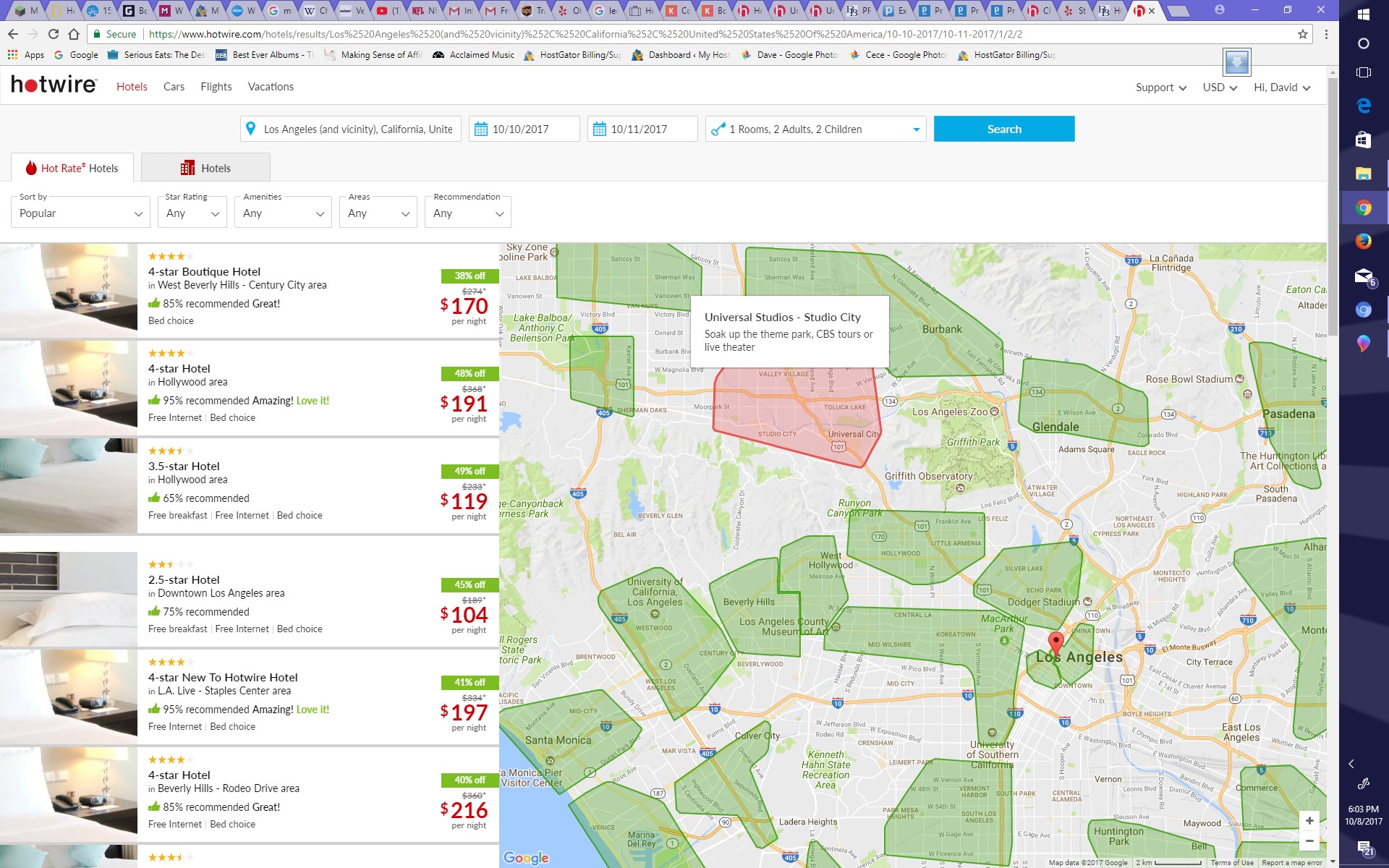 Finding Specific Hotels with Better Bidding on Hotwire and Priceline