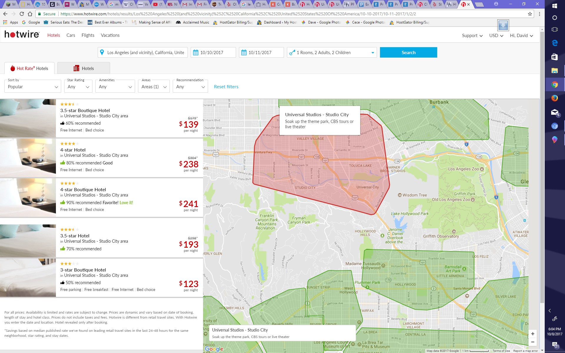 Finding Specific Hotels with Better Bidding on Hotwire and Priceline