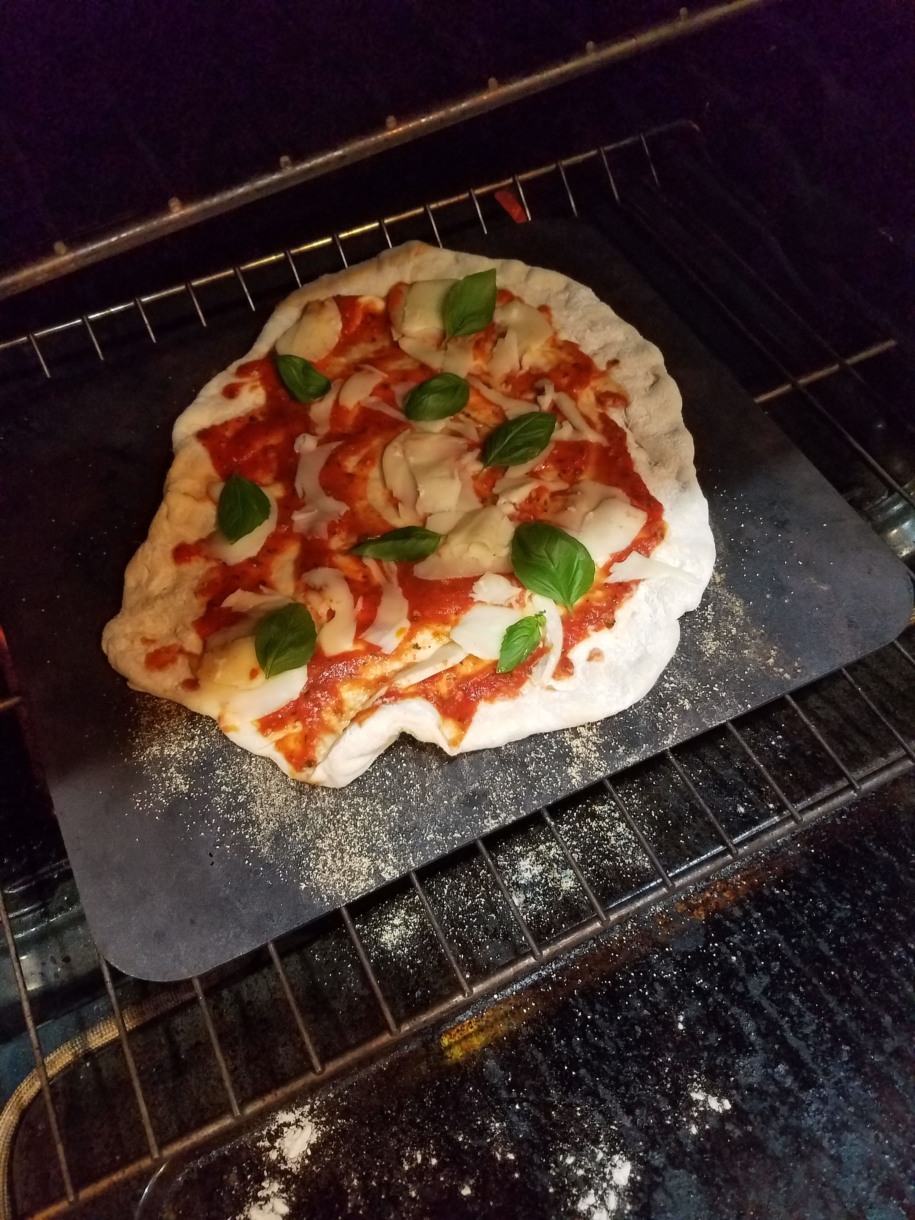 homemade NY-style pizza