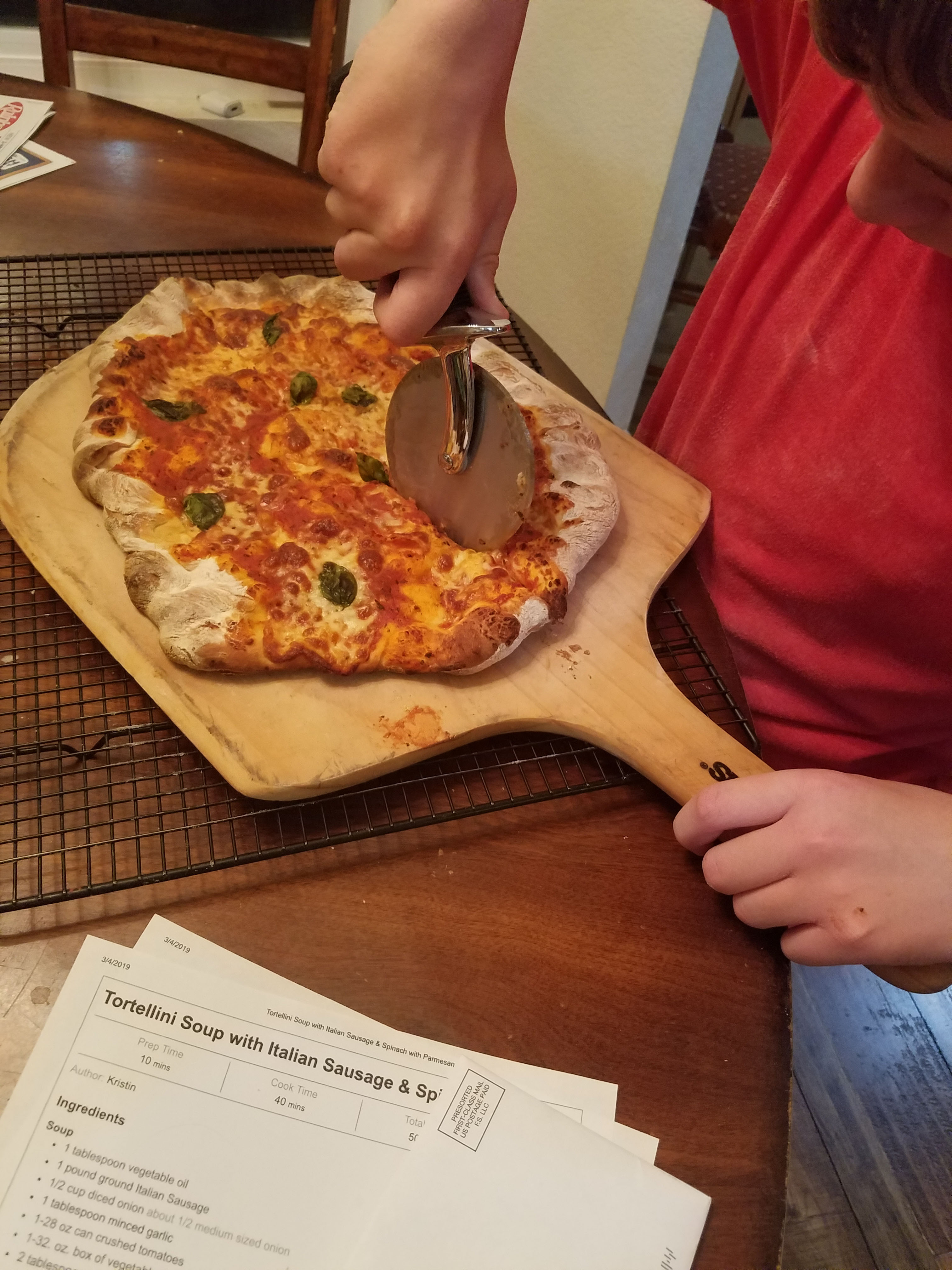 homemade NY-style pizza